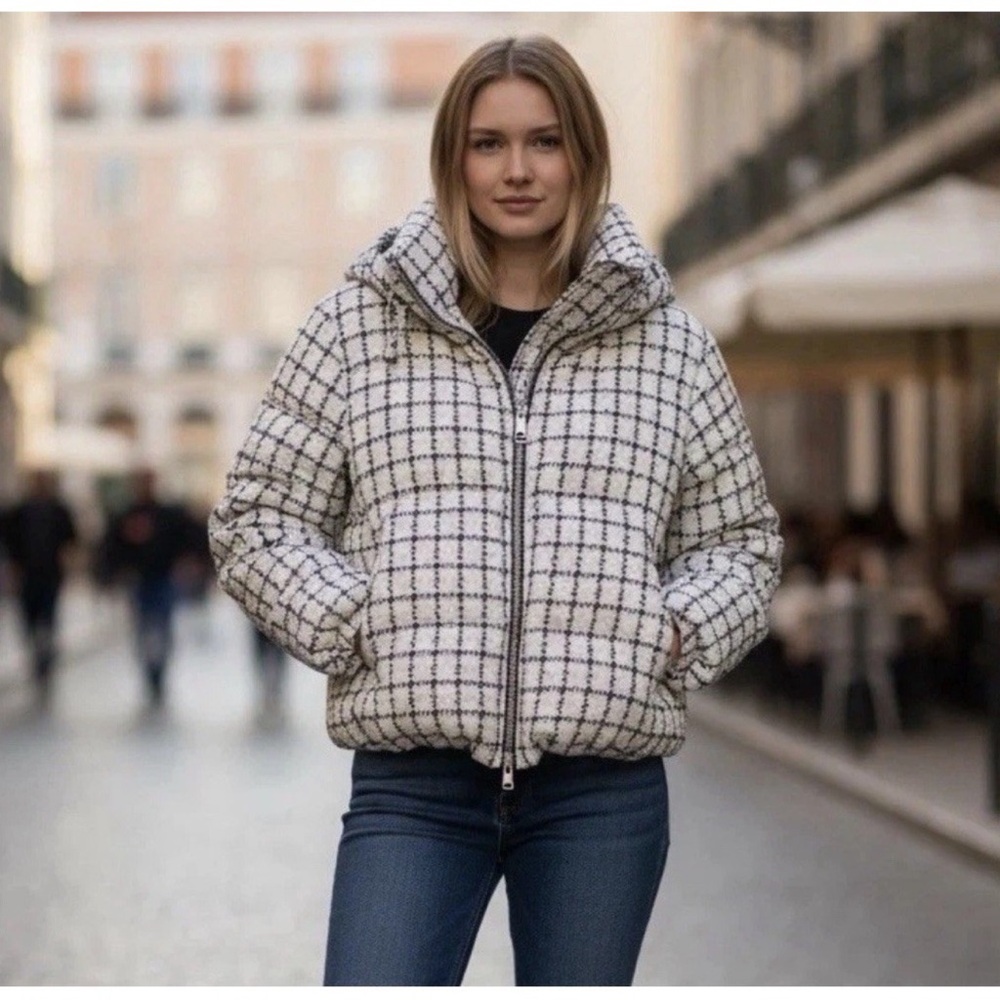 Jason Wu Tweed puffer jacket NEW size small - Picture 3 of 8
